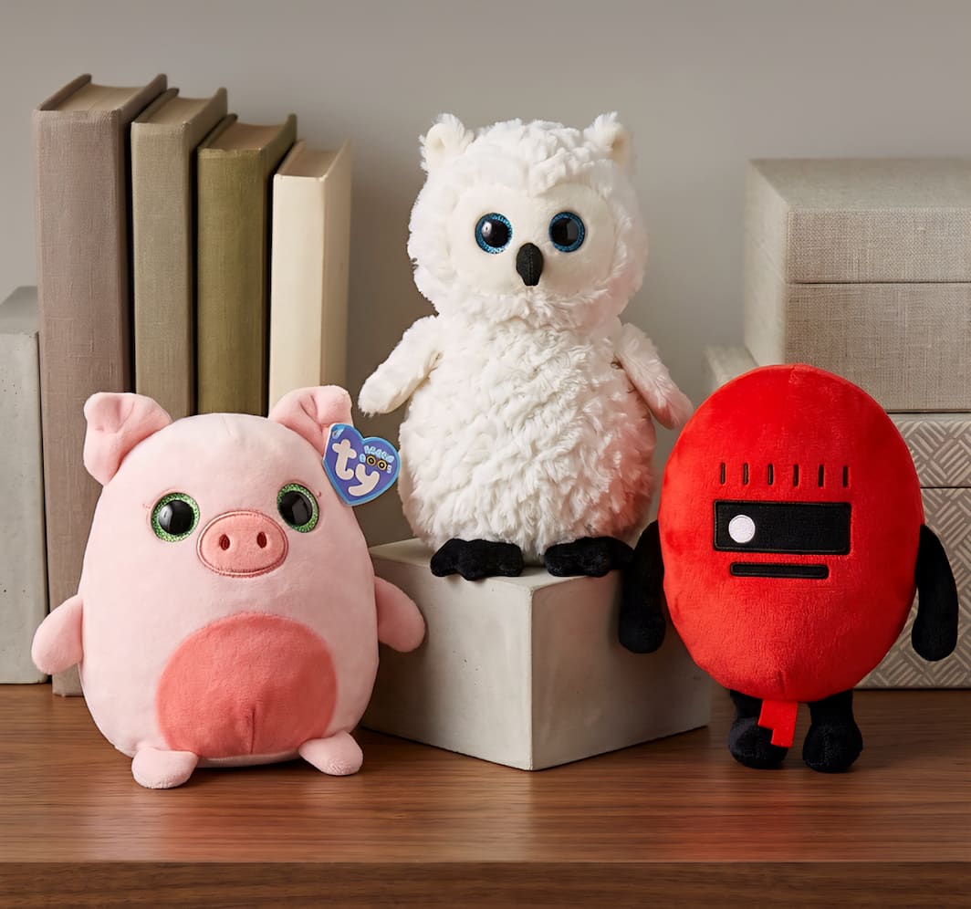 Peluches Cerdito, Búho y Among Us
